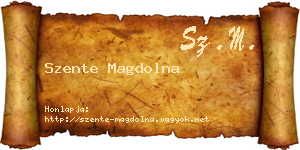 Szente Magdolna névjegykártya
